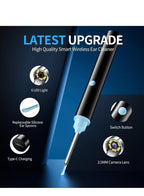 Smart Visual Ear Cleaner with HD Camera & LED Light – Wireless Ear Wax Removal Tool for iOS & Android