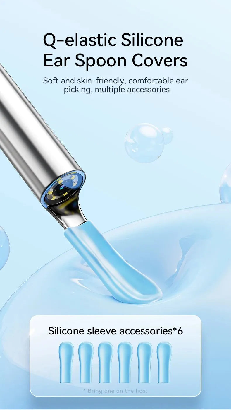 Smart Visual Ear Cleaner with HD Camera & LED Light – Wireless Ear Wax Removal Tool for iOS & Android