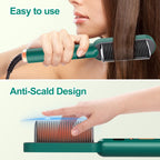 Straightening Comb for Men & Women | Smooth Style Pro Hair Straightener Brush – Fast Heating Ceramic