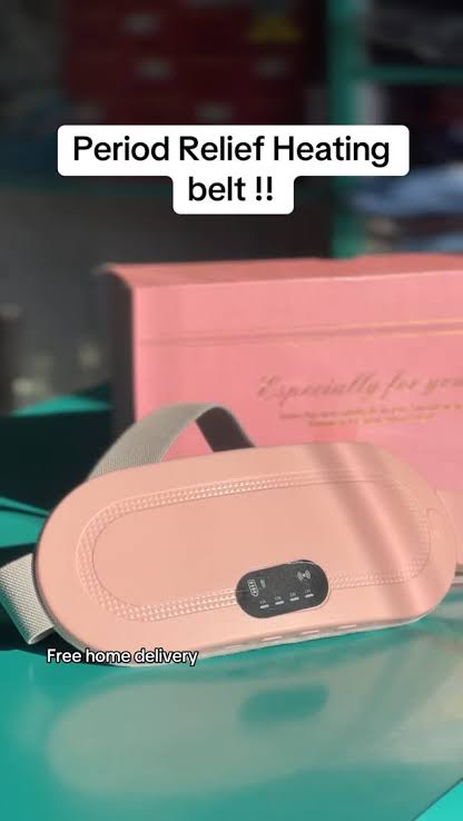 Cordless Period Pain Relief Heating Belt — Vibrating Wrap with 3 Heat Levels & 4 Massage Modes for Menstrual Cramps, Back & Belly Pain