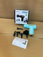 Mini Deep Tissue Massage Gun – Portable Electric Muscle Massager with 6 Speeds & 4 Massage Heads for Full Body Pain Relief & Recovery