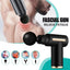 Mini Deep Tissue Massage Gun – Portable Electric Muscle Massager with 6 Speeds & 4 Massage Heads for Full Body Pain Relief & Recovery