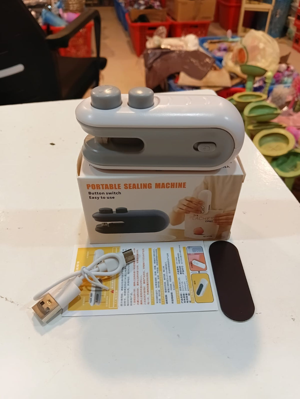 Mini Portable Bag Sealer & Cutter — 2-in-1 USB Rechargeable Heat Sealing Machine for Food Freshness, Snacks & Storage Bags