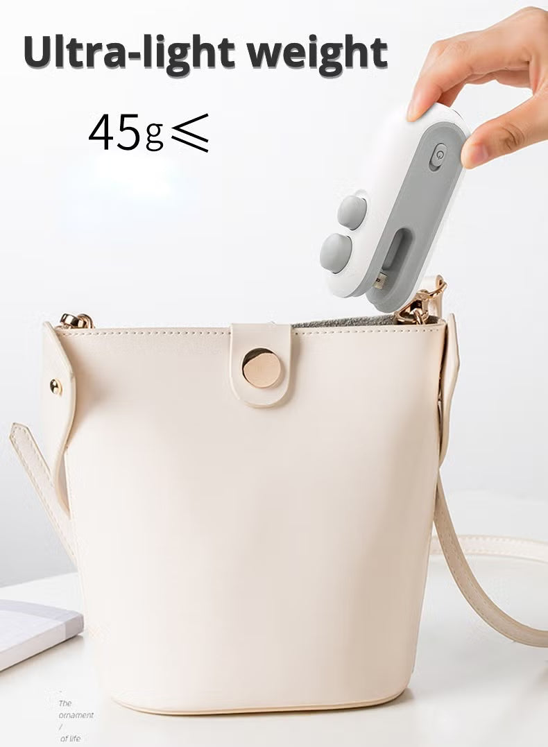Mini Portable Bag Sealer & Cutter — 2-in-1 USB Rechargeable Heat Sealing Machine for Food Freshness, Snacks & Storage Bags