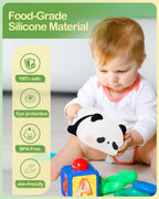 Cute Panda Silicone Night Light for Kids — Touch Control, 3 Brightness Levels, 30-Min Sleep Timer, USB Rechargeable Baby & Nursery Lamp