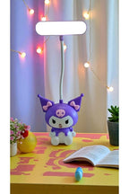 Cute Cartoon Character LED Desk Lamp with Built-in Pencil Sharpener — Flexible Gooseneck, USB Rechargeable, Kids' Room & Study Table Night Light