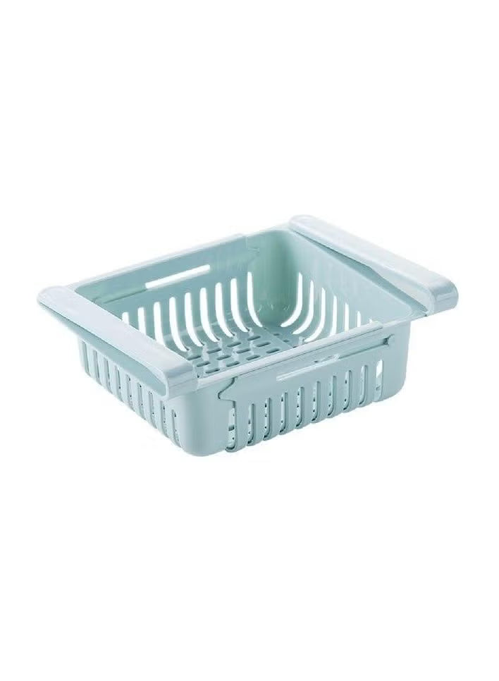 Expandable Fridge Drawer Basket — Adjustable Slide-Under Shelf Organizer for Fruits, Vegetables & Food Storage | Space-Saving Pull-Out Bin